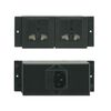 TS-2ZA Dual Power Socket Bracket, 5.3 x 5 x 7.5cm, Black, Version: South Africa, 2 image