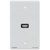 WP-H1M(WP-HDMI1M)/US(W) Wall Plate, 1xHDMI (F), 8 x 8 x 4cm, US White, Colour: White, Version: US