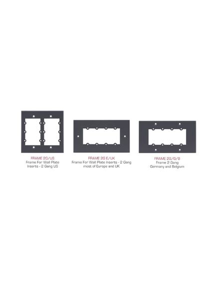 FRAME-2G/US(B) Faceplate Insert, Black, 15.1 x 0.2 x 8cm, Colour: Black, Version: US Version