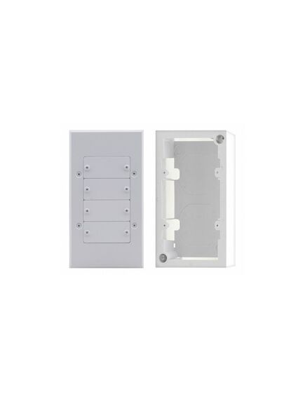 OWB-2G/D On-Wall Box, White, Plastic, 2xGang, Version: 2 Gang US-D