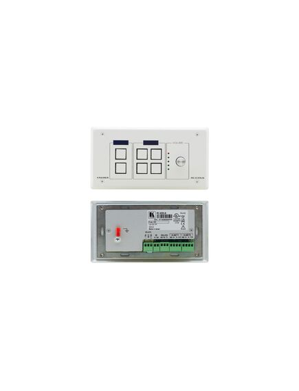 RC-63DLN(B) 6-Button Room Controller with Digital Volume Control & LCD Group Labels, Black, Colour: Black, 2 image