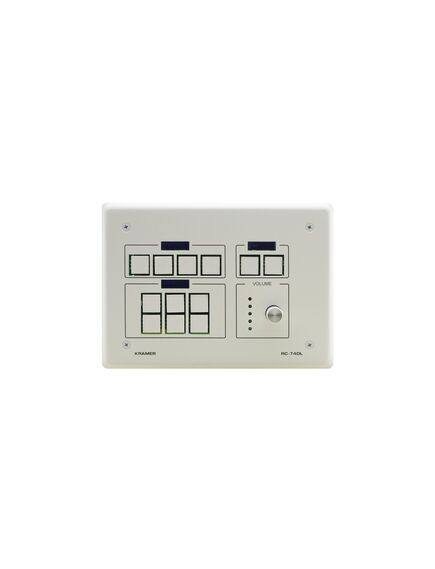 RC-74DL(G) 12-Button Master Room Controller with Digital Volume Knob, Grey, Colour: Grey