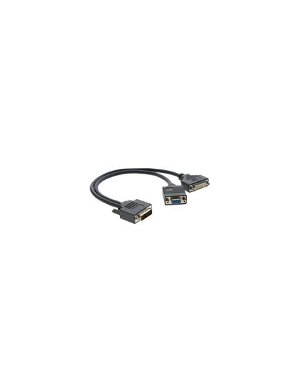 ADC-DM/DF+GF DVI-I (M) to DVI-D (F) & 15-pin HD (F) Adapter Cable, Male DVI-I Input, Female 15-Pin HD Output, Straight Connector