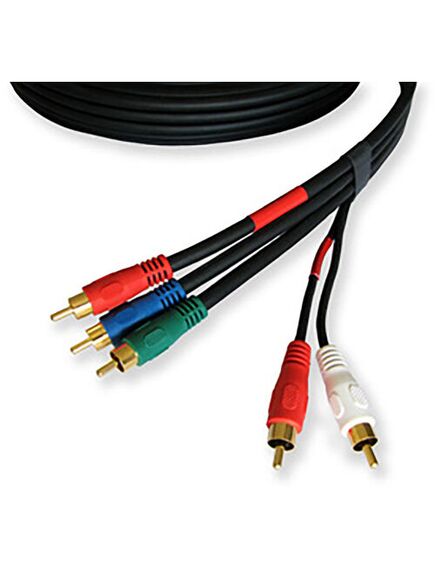 C-5RVAM/5RVAM-6 5RCA Component Audio/Video Cable, 1.8 m, Black, Length: 1.8