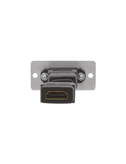 W-H(W-HDMI)(B) HDMI Wall Plate Insert, Black, Single Slot, Colour: Black, 2 image