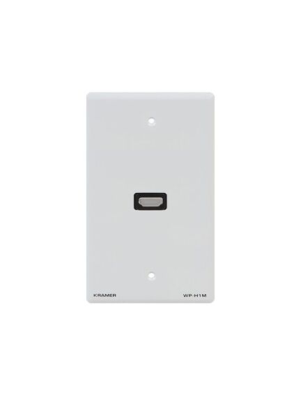 WP-H1M(WP-HDMI1M)/US(W) Wall Plate, 1xHDMI (F), 8 x 8 x 4cm, US White, Colour: White, Version: US