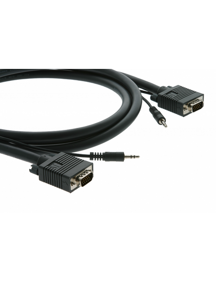 C-GMA/GMA-6 VGA Cable with Stereo Audio 3.5mm Mini Jack, 1.8 m, Length: 1.8