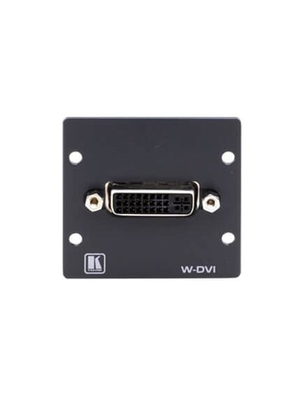 W-DVI DVI-I Wall Plate Insert, Black, Double Slot, 2 image