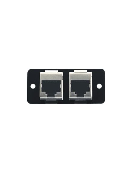 W4545(B) Dual Ethernet Wall Plate Insert, Black, Single Slot, Colour: Black