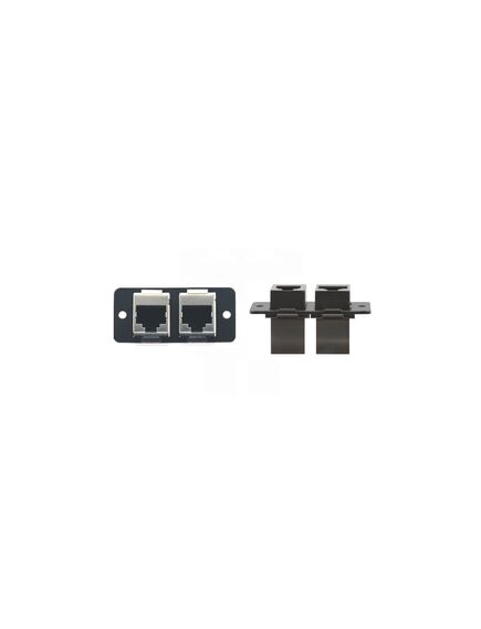 W4545(B) Dual Ethernet Wall Plate Insert, Black, Single Slot, Colour: Black, 2 image