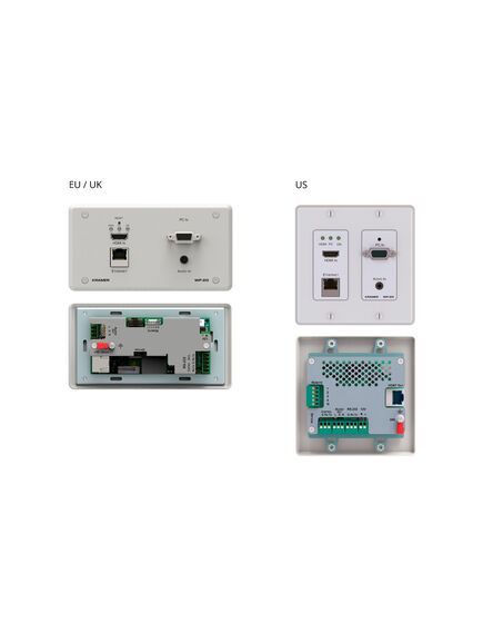 WP-20/EU(W)-80 Video Switcher, Active Wall Plate-HDMI & Computer Graphics with Ethernet, Bidirectional RS-232 & Stereo Audio HDBaseT Transmitter