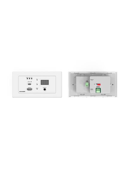 WP-SW2-EN7/US-D(W) High–Performance, AVoIP Auto–Switch 2-Gang Wall-Plate Encoder, US Plug, Power Compatibility: US, 5 image