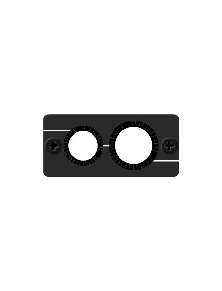 WCP-21(B) Two-Sized Cable Pass-Through Wall Plate Insert, Black, Single Slot, Colour: Black