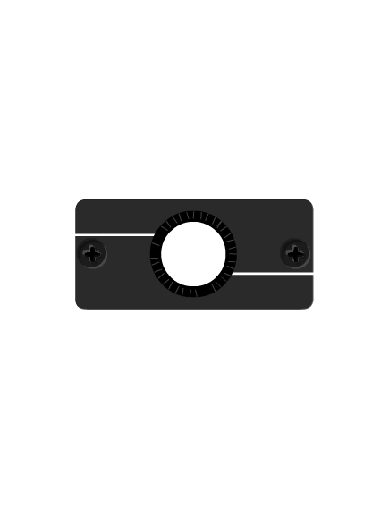 WCP(B) Cable Pass-Through Wall Plate Insert, Black, Single Slot, Colour: Black