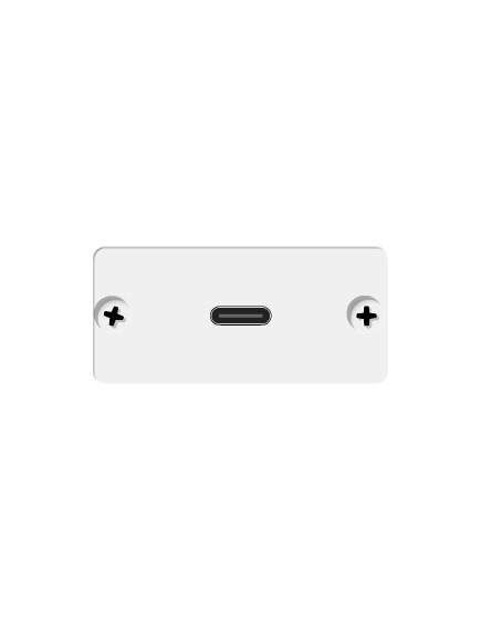 WU-CA(W) USB Wall Plate Insert, White, Single Slot, Supports USB 3.0, Colour: White