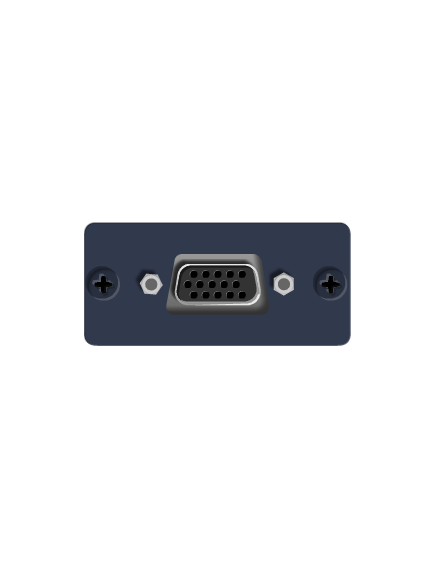 WX-2F(G) VGA/UXGA VGA/UXGA Wall Plate Insert, Grey, Single Slot, Colour: Grey