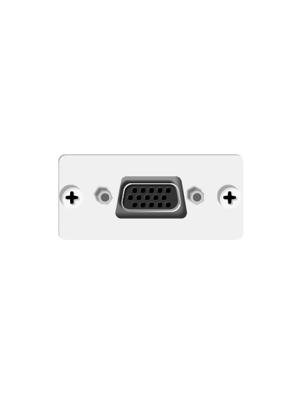 WX-2F(W) VGA/UXGA VGA/UXGA Wall Plate Insert, White, Single Slot, Colour: White