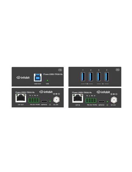 iTrans USB3-TR100 iTrans USB 3.0 over HDBaseT 3.0 Extender (Tx + Rx), 100 meters, 4 image