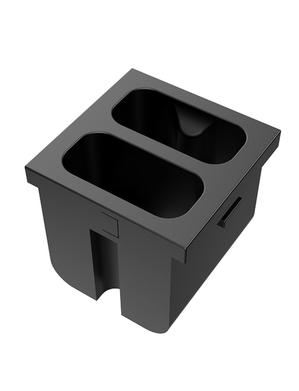 MCP-2(B) Pass-Through Module, Black, With 2 Holes, Colour: Black, 3 image