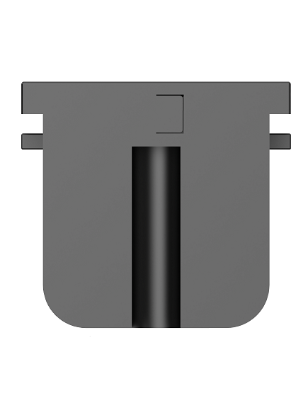 MCP-2(B) Pass-Through Module, Black, With 2 Holes, Colour: Black, 4 image