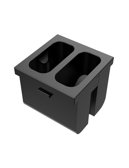 MCP-2(B) Pass-Through Module, Black, With 2 Holes, Colour: Black, 2 image