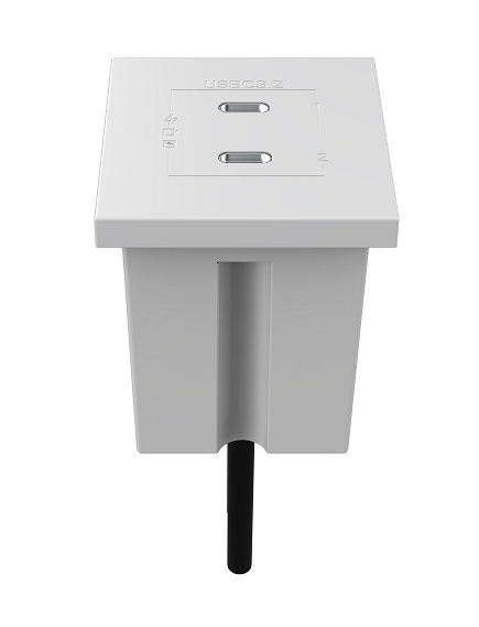 MD-2C/2CM(W) Passive Module, White, 2xUSB-C, Female, Colour: White, 3 image