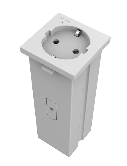 MP-DE(W) Europe Power Socket, White, Colour: White, 2 image