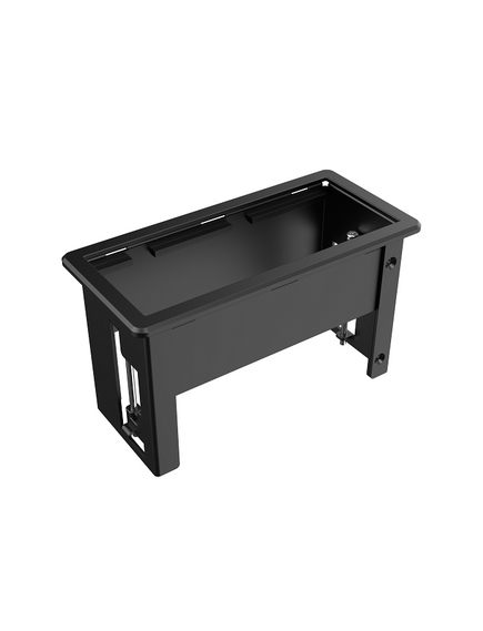 T-IN2-REC1(B) 2 Module Rectangle Baseline Table In Grommet, Black