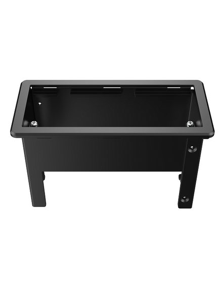 T-IN2-REC1(B) 2 Module Rectangle Baseline Table In Grommet, Black, 2 image