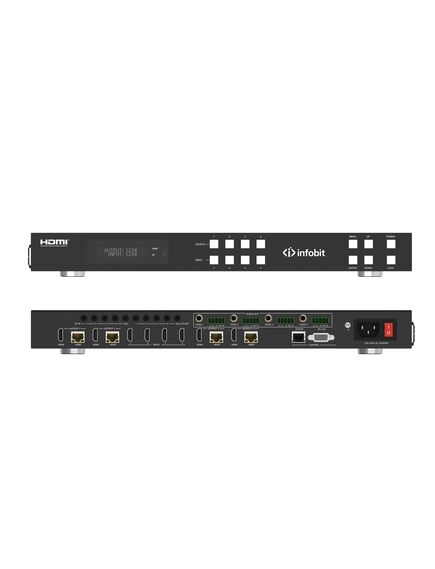 iMatrix H44H150 Matrix Switcher, 4x4, 4K60 HDMI with 150m HDBaseT, 2 image