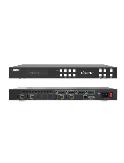 iMatrix H44H150 Matrix Switcher, 4x4, 4K60 HDMI with 150m HDBaseT