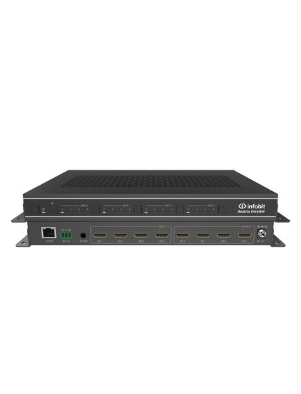 iMatrix H44HW Matrix Switcher, 4x4, 4K60 HDMI with Seamless Switching, Audio, Video Controller