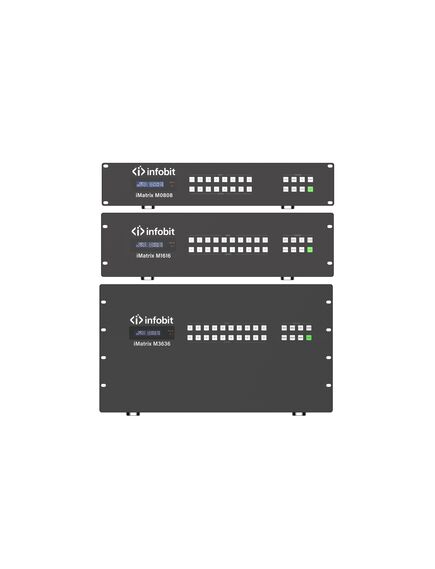 iMatrix M1616 4K Modular Seamless Switching Matrix, 1920x1200P@60Hz, 3840x2160P@60Hz (4:4:4), 600MHz/18Gbps, 16x16 Chassis, 2 image