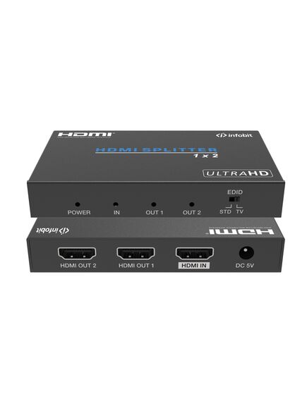 iSwitch 102 4K60 1x2 HDMI splitter, smart EDID