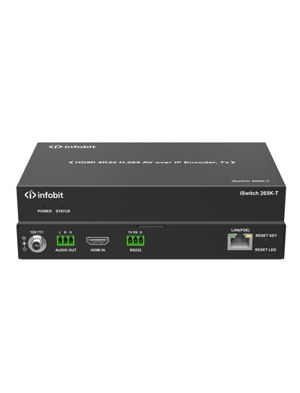 iSwitch 265K-T AV over IP Encoder, Zero configure HDMI 4K30 H.265, Tx, 3 image