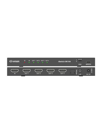 iSwitch 8K104 8K 1x4 HDMI splitter, with Audio extract., 2 image