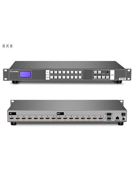 iMatrix H1212 Matrix Switcher, 12x12, 4K30 HDMI, 2 image