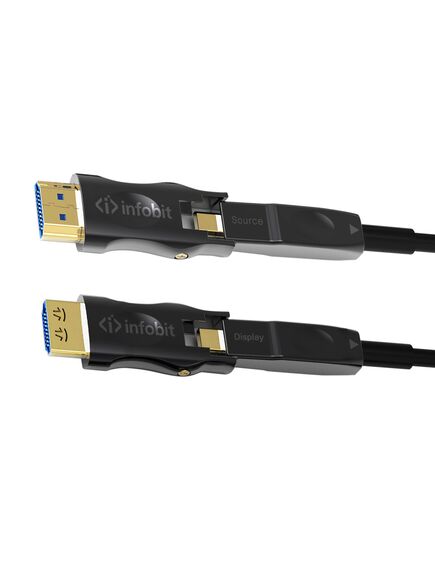 AOC-HDMI-DD20L HDMI 2.0 4K60 AOC cable, Type D to D with detachable connectors, iLock version, 20m, Length: 20m