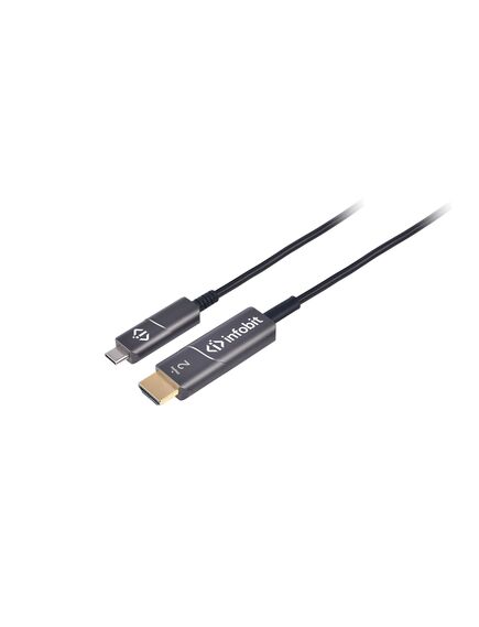 AOC-CHDMI-03 Active Fiber Optical Cable, 3m, 4K60, USB-C to HDMI, Length: 3m, 3 image