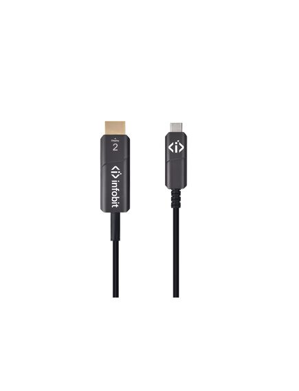 AOC-CHDMI-03 Active Fiber Optical Cable, 3m, 4K60, USB-C to HDMI, Length: 3m