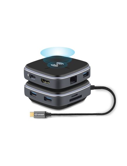 iHub 901W USB Type-C Hub, with 9-in-1 Wireless Charging, 2 image