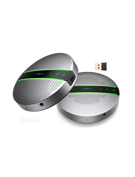 iSpeaker M400 USB Omni-Directional Speakerphone, 5m Pickup, with USB Cable, Bluetooth, Dongle, Dasisy Chain