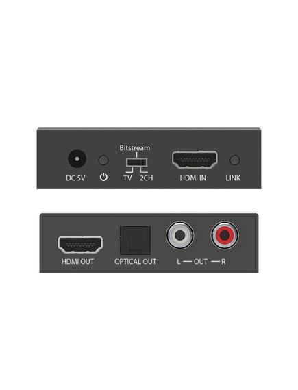 iTrans AD02 Audio Extractor, 4K60 HDMI , Down-Mix De-Embedder, with HDCP 2.2, L/R and Optical Out, 2 image