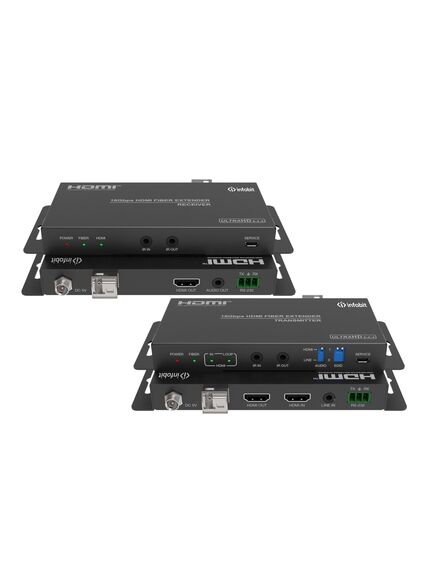 iTrans F1000 HDMI 4K60 over Optical Fiber Extenders (Tx and Rx), with Audio Extracting, 10KM over Single-mode