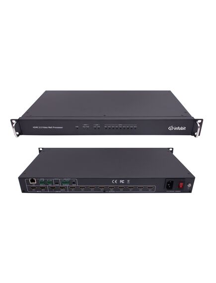 iWall 209 4K60 HDMI Video Wall Controller, 2x HDMI input, 9x HDMI outputs, w/ Loopout and Matrix mode.