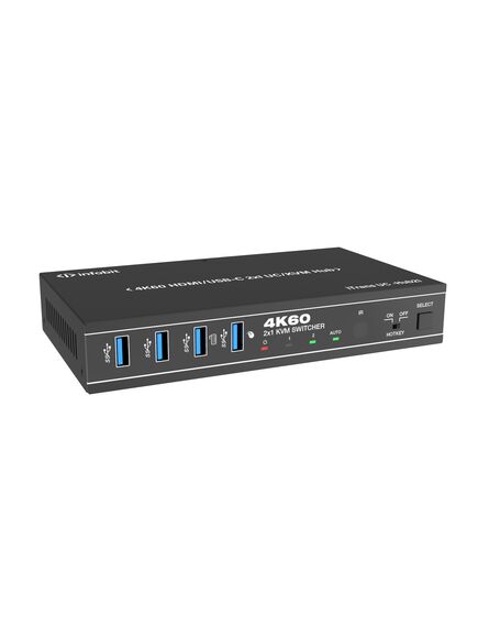 iTrans UC-Hub21 4K60 HDMI/USB-C 2x1 UC/ KVM Hub, 3 image