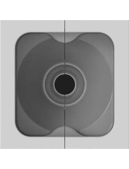 MCP-1(W) Pass-Through Module, White, With 1 Hole, Colour: White