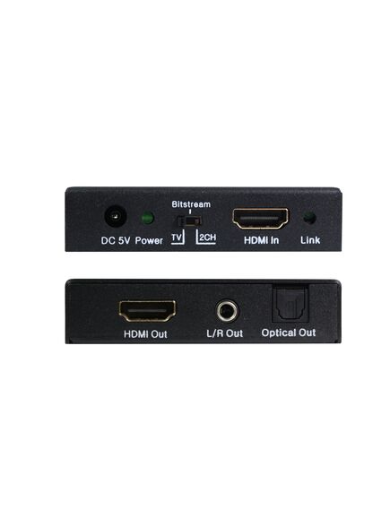 iTrans AD01 Audio Extractor, 4K60 HDMI , De-Embedder, with HDCP 2.2, L/R and Optical Out, 2 image