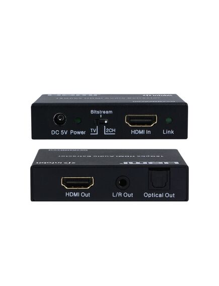 iTrans AD01 Audio Extractor, 4K60 HDMI , De-Embedder, with HDCP 2.2, L/R and Optical Out