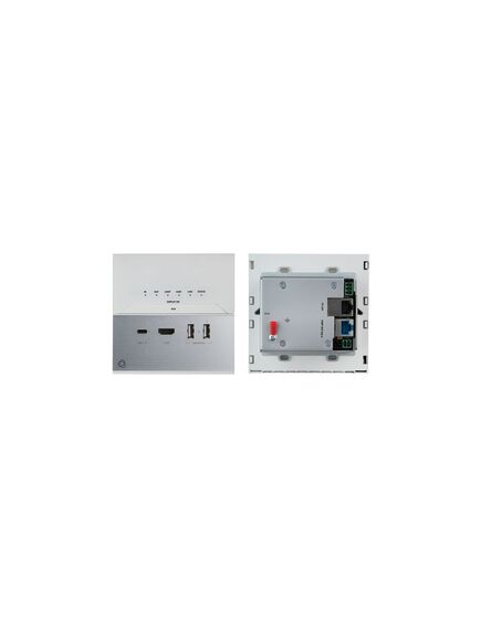 EXT3-C-WP-XR-T Wall Plate Transmitter, 1xUSB Type-C, HDMI 2.0, UK Plug, White, Colour: White